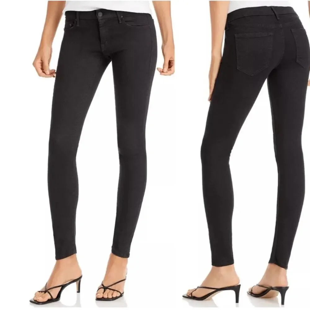 MOTHER The Looker Skinny Jeans in Not Guilty in Black Size 27 - Picture 1 of 10
